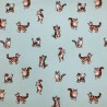 Cotton Rich Linen Look Fabric Playful Shabby Cats Kittens Curtain Upholstery