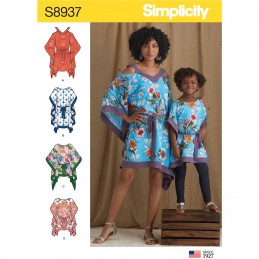 Simplicity Sewing Pattern 8937 Children's and Misses' Caftans