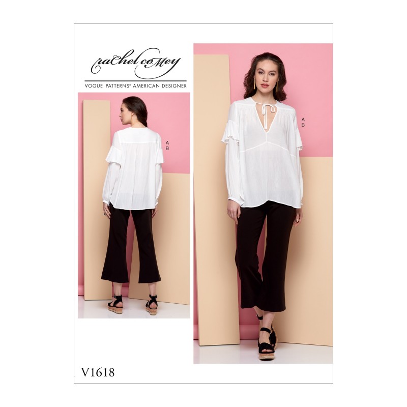 Vogue Sewing Pattern V1618 Pullover Loose Fit Blouse Shirt Tunic and Trousers