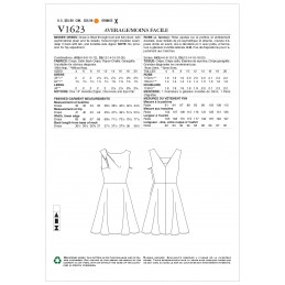 Vogue Sewing Pattern V1623 Women's Pleat and Tie Detail Skater Dress