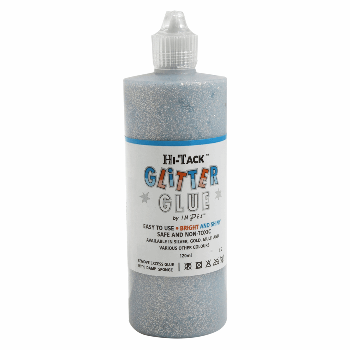 Trimits Hi-Tack Glitter Glue Adhesive Silver Craft 120ml