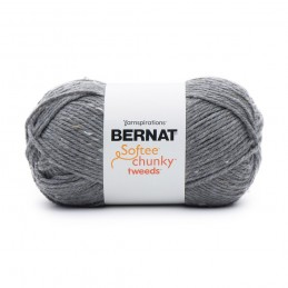True Grey Bernat 300g Softee Chunky Tweed Yarn Acrylic Viscose Mix