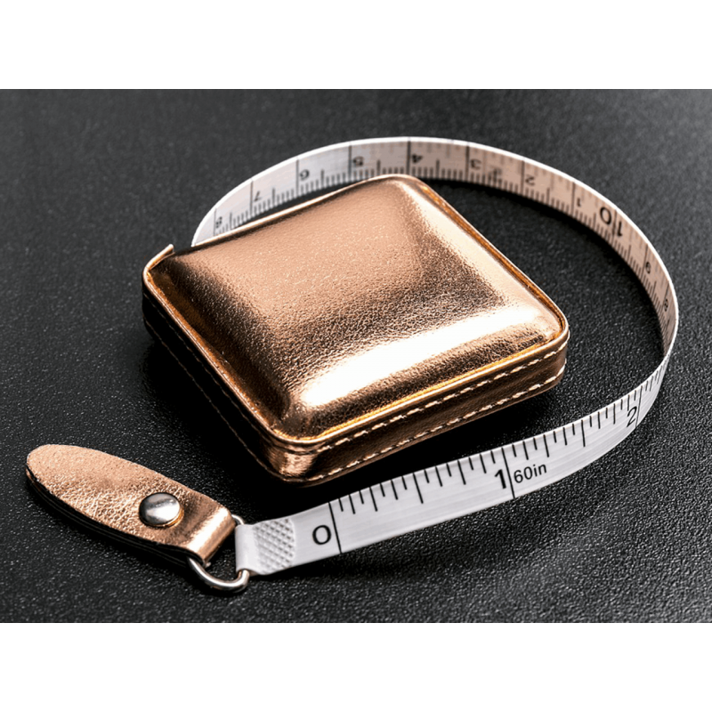 Tape Measure 150cm/60" Retractable Shimmery Rose Gold Fabric Case