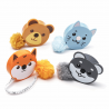 Fluffy Animals Tape Measure Retractable 150cm/60" Pom Pom Tail Dog,Cat,Bear,Fox