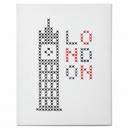 London Anchor Cross Stitch Kit: Wooden: Big & Easy Cities, Food Or Drink