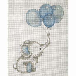 Elephant Balloons Boy Anchor Counted Cross Stitch Kit Baby Sets Boy Girl Elephant Balloons