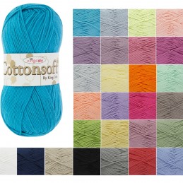 Azure King Cole Cottonsoft DK Knitting Yarn 100% Cotton Crochet 100g