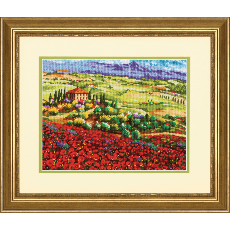 Dimensions Needlepoint Tapestry Kit Tuscan Poppies Fileds Poppy