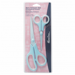 Blue Hemline Scissor Set: Polka Dot: 2 Piece: Pink or Blue Dressmaking & Embroidery