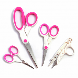 Hemline Scissors Set: 4 Piece: Dressmaking Sewing Craft Thread Snips