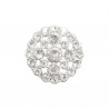 Finestyle 1 x Diamante Button Crystal Rhinestones Round 34mm Shank