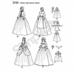 Simplicity Sewing Pattern 3732 Womens Historical Costume Pilgrim