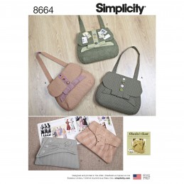 Simplicity Sewing Pattern 8664 Bags Handbags in 4 Styles Purse Clutch