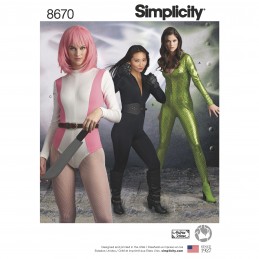 Simplicity Sewing Pattern 8670 Misses Cosplay Costume Bodysuit Jumpsuits Knit
