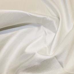 Ivory Satin Backed Shantung Dupion Faux Silk Dress Fabric Lightweight 146cm Wide