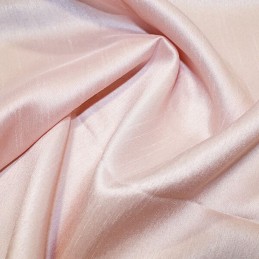Seashell Satin Backed Shantung Dupion Faux Silk Dress Fabric Lightweight 146cm Wide