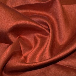Terracotta Satin Backed Shantung Dupion Faux Silk Dress Fabric Lightweight 146cm Wide