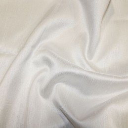 White Satin Backed Shantung Dupion Faux Silk Dress Fabric Lightweight 146cm Wide