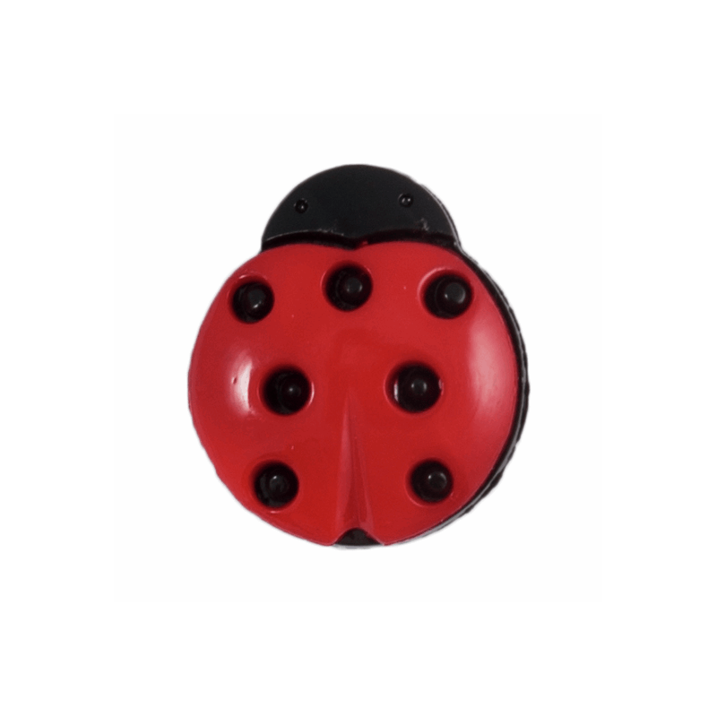 ABC Buttons 1 x Ladybird Ladybug Button