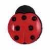 ABC Buttons 1 x Ladybird Ladybug Button Nylon Shank 15mm or 18mm