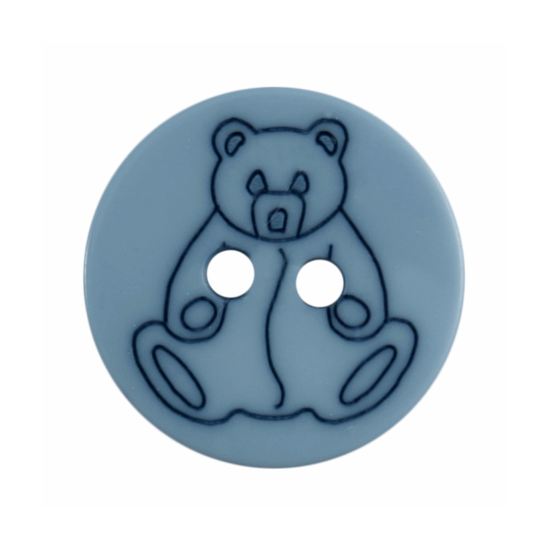 ABC Buttons 1 x Cute Baby Bear Button Poly 2 Hole 13mm or 15mm