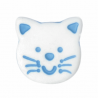 ABC Buttons 1 x 14mm White Cute Cat Face Button Shank Nylon