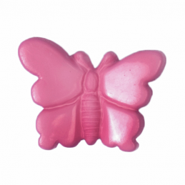 Pink ABC Buttons 1 x 18mm Butterfly Button Nylon Shank Butterflies