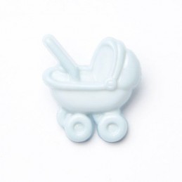 Blue Baby Pram Stroller Buggy Button 20mm Plastic Shank