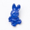 1 x Bunny Rabbit Carrot Button 20mm x 12mm Plastic Shank Novelty Buttons