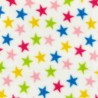 Printed Polar Anti Pil Fleece Fabric Multi Coloured Stars Party Fun