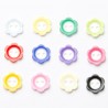 1x Coloured Rim Daisy Daisies Button Floral 2 Hole 11.5mm, 15mm, 18mm or 20mm