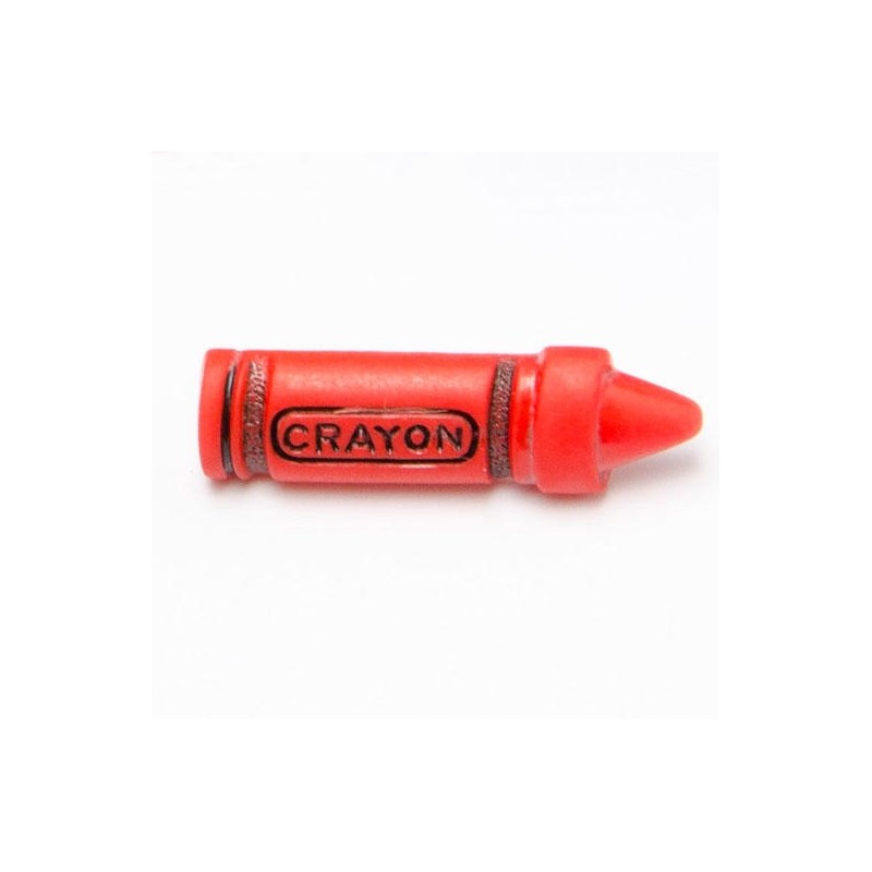 1 x Crayon Colouring Pencil Buttons Button 30mm Shank Novelty