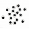 Trimits Toy Eyes Googly Wobbly Glue-On Black Pack 3mm To 25mm