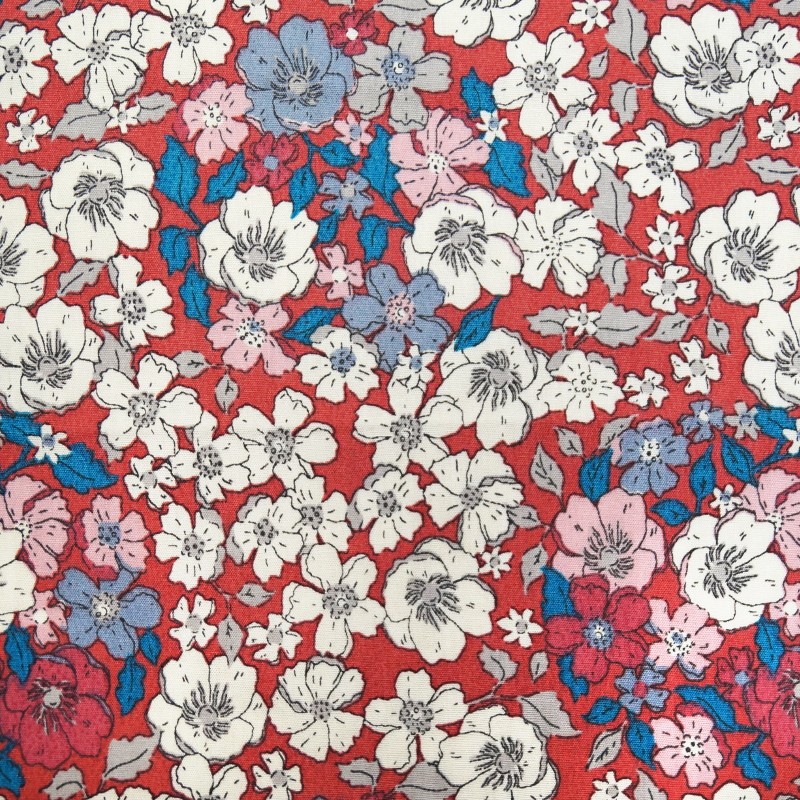 Fabric Freedom Woodland Floral 100% Cotton Fabric FQ Crafting Patchwork Blue 
