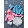 King Cole Knitting Pattern Sweater, Hat & Mitts Knitted in Big Value Aran 2905