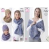 King Cole Knitting Pattern Accessories Knitted Big Value Tonal Chunky 5276