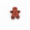 Gingerbread Man Button 16mm Shank Plastic Novelty