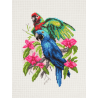 Collection dArt Parrots Printed 14 Count Cotton Aida Canvas Cross Stitch