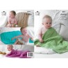 King Cole Knitting Pattern Babies Blanket Knitted in Comfort Chunky 3393