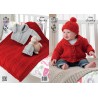 King Cole Knitting Pattern Jacket, Blanket & Hat Knitted in Comfort Chunky 3706