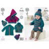 King Cole Knitting Pattern Baby Set Coat & Jumper Knitted in Comfort Chunky 4557