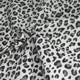 Polycotton Fabric Animal Print Lynx