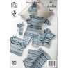 King Cole Knitting Pattern Baby Set & Accessories Knitted with Cherish DK 4012