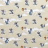 100% Cotton Digital Fabric Tom And Jerry Nibbles Warner Bros Sky Clouds