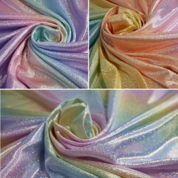 Stretch Rainbow Foil Fabric...