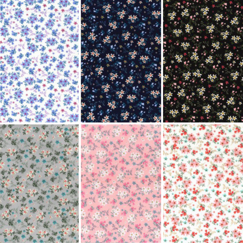 Rose & Hubble Pink Ditsy Floral - 100% Cotton Poplin