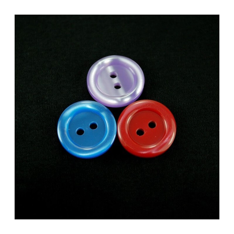 Deep Dish Metallic 18mm Acrylic Plastic Buttons