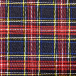 Red/Black 100% Polyester Tartan Fabric Fashion Skirt Dress Dungarees Trousers 150cm Wide