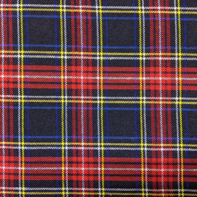 100% Polyester Tartan Fabric Fashion Skirt Dress Dungarees Trousers 150cm Wide