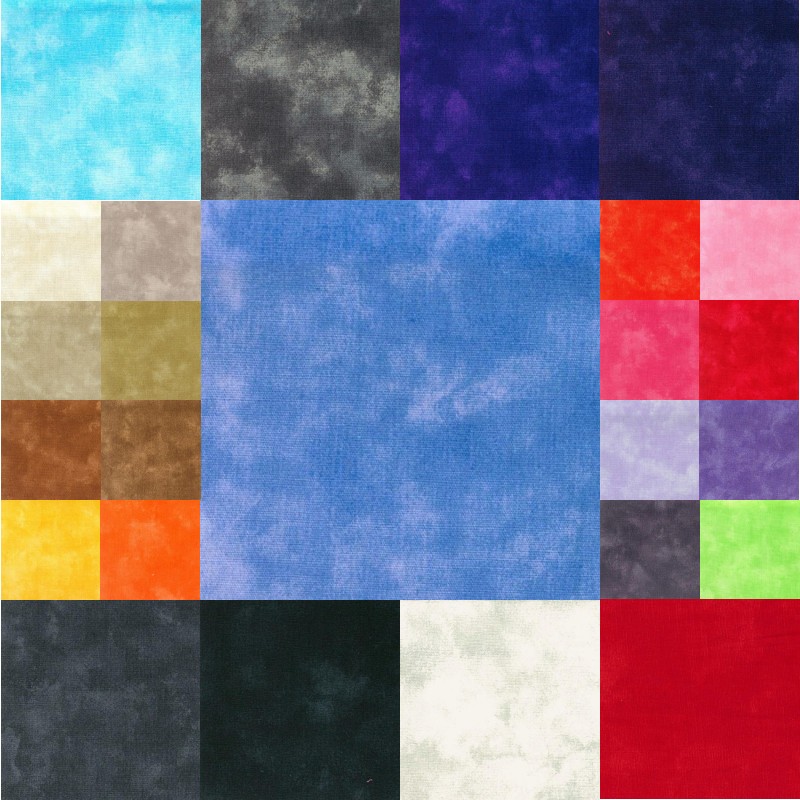 100 Cotton Fabric Sevenberry Marble Effect Blender Patchwork